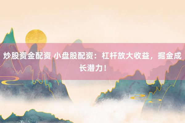 炒股资金配资 小盘股配资：杠杆放大收益，掘金成长潜力！
