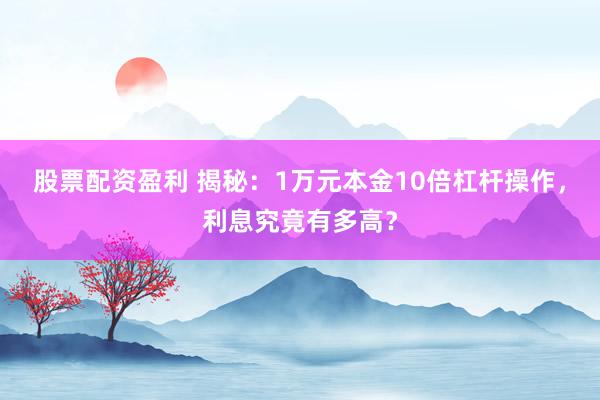 股票配资盈利 揭秘：1万元本金10倍杠杆操作，利息究竟有多高？