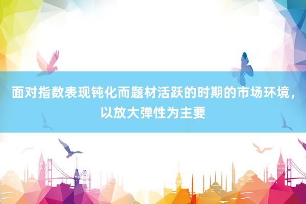 面对指数表现钝化而题材活跃的时期的市场环境，以放大弹性为主要